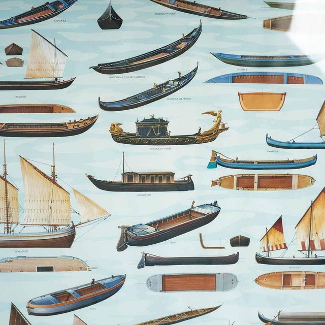 Venice Boats Poster, 1970s, in Good conditions. Designed 1970 to 1979