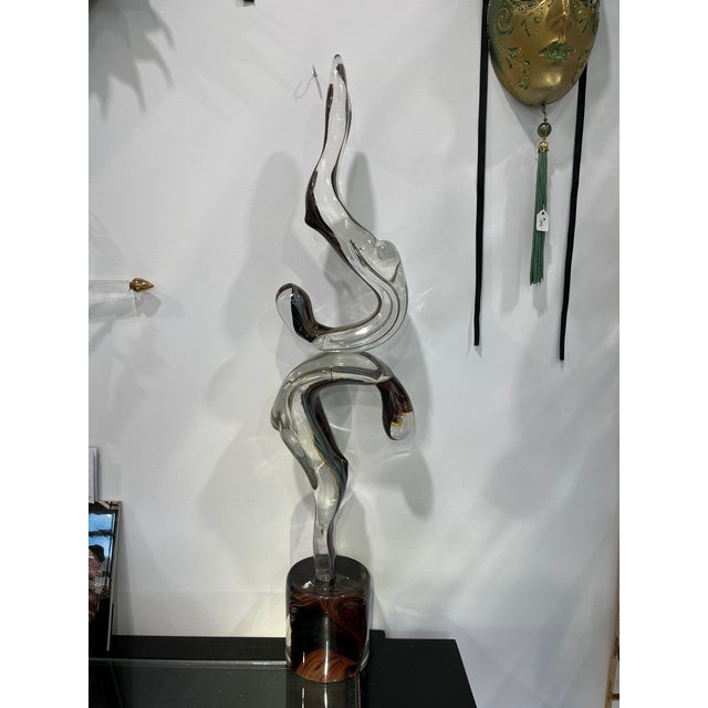 American Giant Acrobats (Gymnasts) Statue Made of Murano Glass For Sale - Image 3 of 10