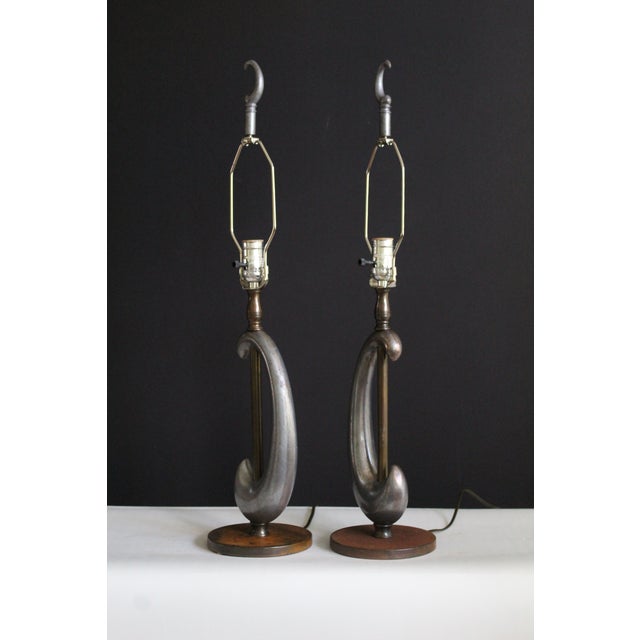 Mid 20th Century Gerald Thurston Influence Sculptural Lamps - a Pair For Sale - Image 4 of 12