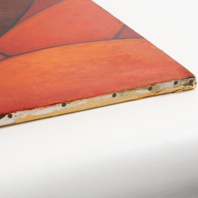 Modern Orange Nude Oil on Canvas Painting, 1970 For Sale - Image 17 of 17