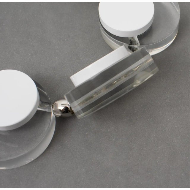 Judith Hendler Transparent and White Acrylic Neck-Ring Necklace For Sale - Image 12 of 13