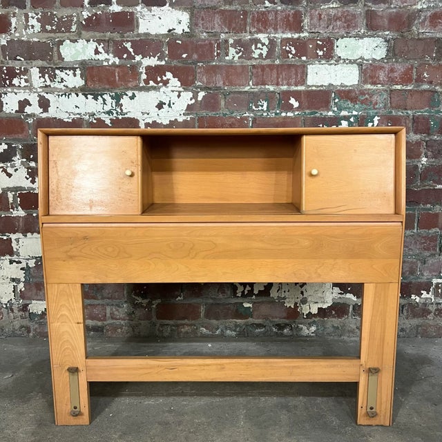 Mid-Century Modern Heywood Wakefield Twin Size Headboard With Storage For Sale - Image 3 of 6