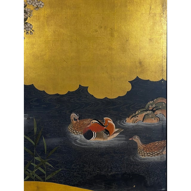 Set of Four 19th Century Edo Period Fusuma Door Decorative Panels For Sale - Image 11 of 12