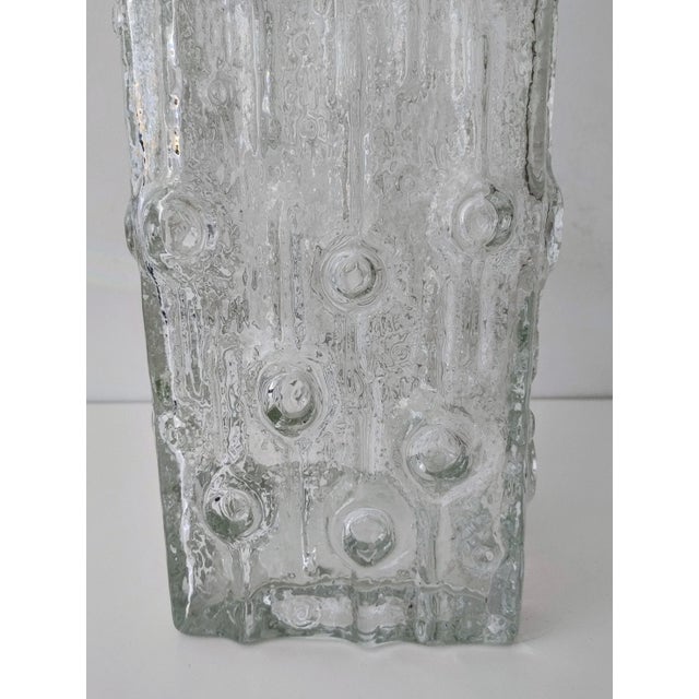 Large Modern Ice Glass Vase from Peil & Puzler, Germany, 1970s For Sale - Image 11 of 18