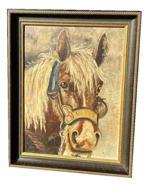 P Wolf, Horse, 1935, Oil Painting, Framed