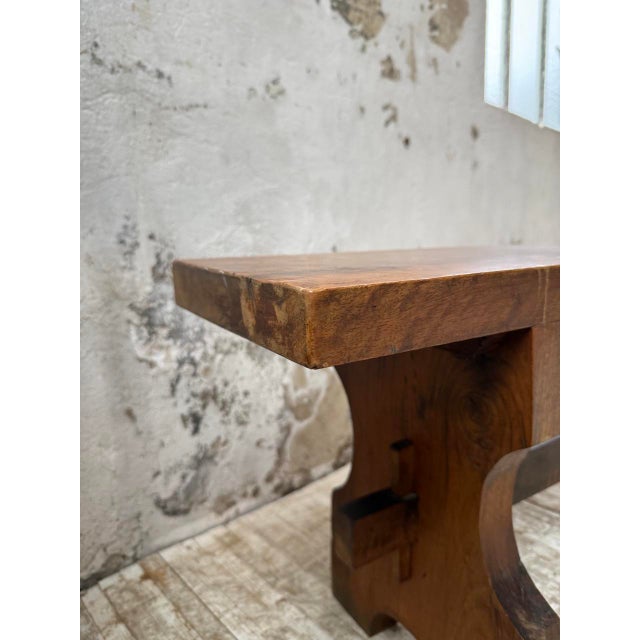 Wood Walnut Benches, 1900, Set of 2 For Sale - Image 7 of 18