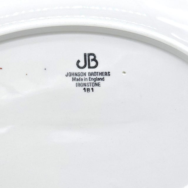 White Set of 3 Johnson Brothers “Lemon Tree” Octagonal Ironstone Platters – 14” English Country Style For Sale - Image 8 of 8