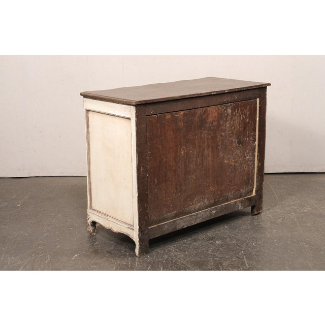 Wood 18th C. French Serpentine Commode in Cream For Sale - Image 7 of 12