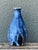 Vintage Blue Glazed Ceramic Vase For Sale - Image 10 of 12