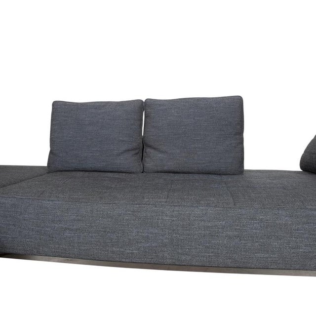Lawrence Corner Sofa in Grey Fabric from Minotti For Sale - Image 5 of 13