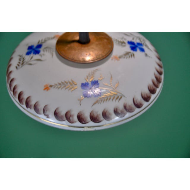 Glass Hand-Painted Glass Lamp, 1940s For Sale - Image 7 of 9