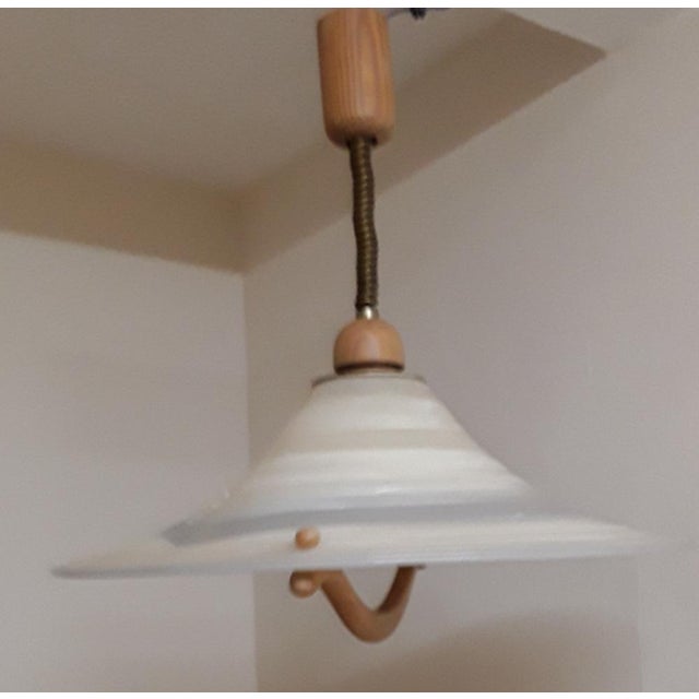 Vintage German Ceiling Lamp in Pine, 1980s For Sale - Image 6 of 15