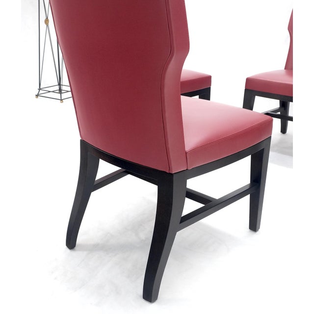 Holly Hunt Large 6' Diameter Round Ebonized Table Oak 4 Chairs Dining Set MINT! For Sale - Image 18 of 18