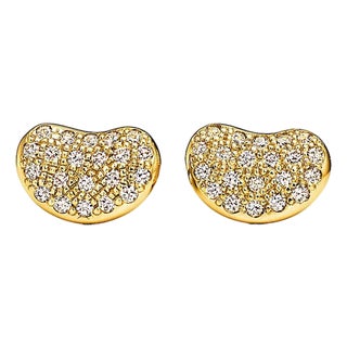 Late 20th Century Pair of 18k Tiffany & Co "Elsa Peretti" Bean Design Earrings For Sale