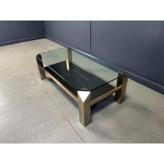 Vintage 23kt Gold-Plated Coffee Table from Belgochrom, 1970s For Sale - Image 9 of 12