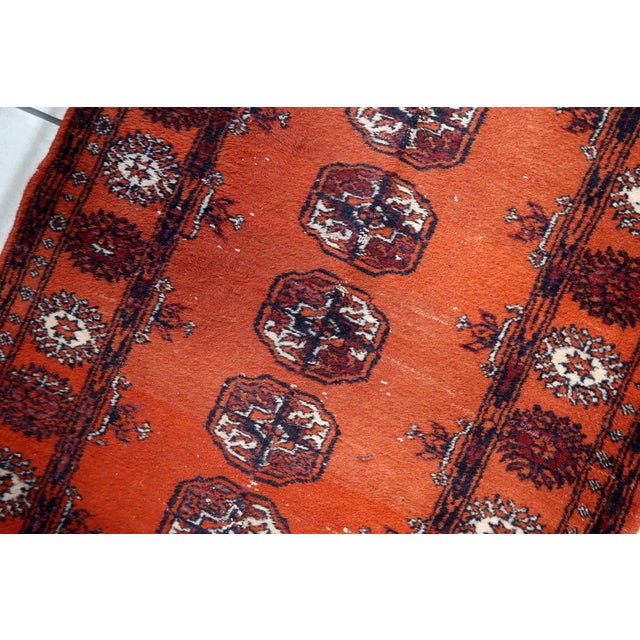 1950s, Handmade Vintage Uzbek Bukhara Runner Rug 2.6' X 9.5' For Sale - Image 13 of 13