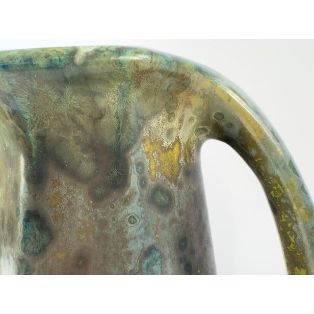 Large Art Deco Crystalline Glaze Stoneware Vase by Pierrefonds, France, C. 1925–1935 For Sale - Image 6 of 15