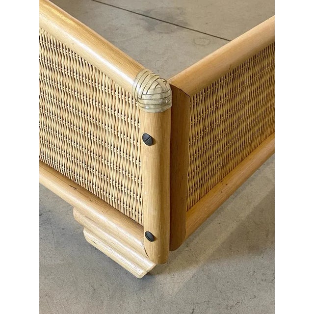 Double Bed in Bamboo and Wicker, 1980s For Sale - Image 9 of 12