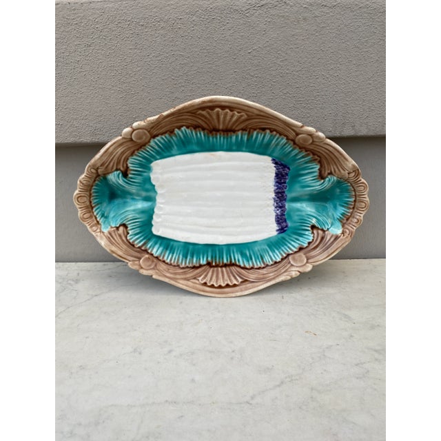 Brown Majolica Asparagus Platter Orchies Circa 1900 For Sale - Image 8 of 8