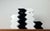 Postmodern Black and White Glass Candleholder by Halskov & Dalsgaard for Holmegaard, Set of 4 For Sale - Image 10 of 18