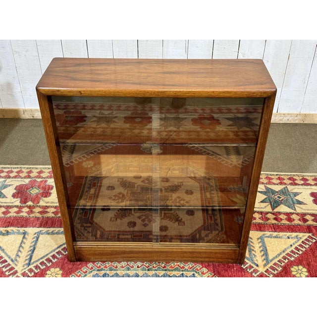 English Walnut Display Cabinet, 1970s For Sale - Image 3 of 13