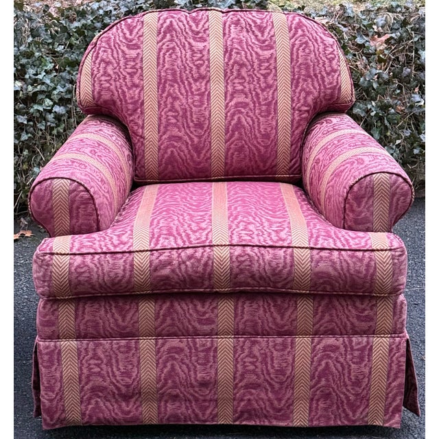 Ethan Allen Vintage Ethan Allen Swivel Rocking Upholstered Chairs - A Pair For Sale - Image 4 of 8