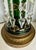 Metal Antique Emerald Green Glass Luster Table Lamps With Crystal Prisms - a Pair For Sale - Image 7 of 12