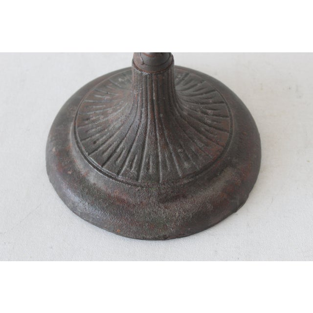 Vintage French Style Cast Iron Basket Pedestal Plant Stand For Sale - Image 10 of 12