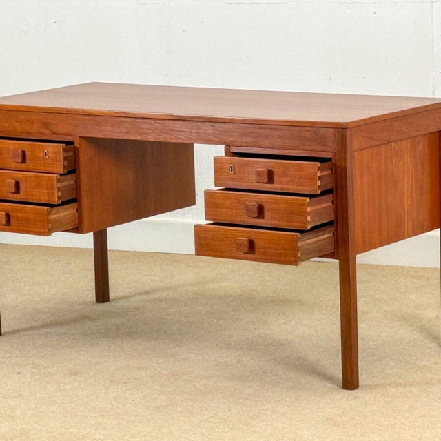 Mid-Century Modern Danish Teak Desk from Dominos Møbler, Denmark, 1960s For Sale - Image 12 of 16