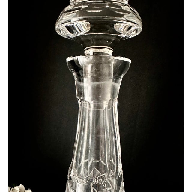 Vintage Bohemian Crystal Persian Decanters Large Middle Eastern Decanter- A Pair For Sale - Image 4 of 11