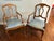 Late 20th Century French Provincial Style Carved Maple Dining Chairs in Blue Floral - Set of 2 For Sale - Image 11 of 11