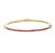 Art Deco Sleek 14k Yellow Gold 4.56Ct Pink Tourmaline Tennis Bracelet by VRJewels For Sale - Image 3 of 8