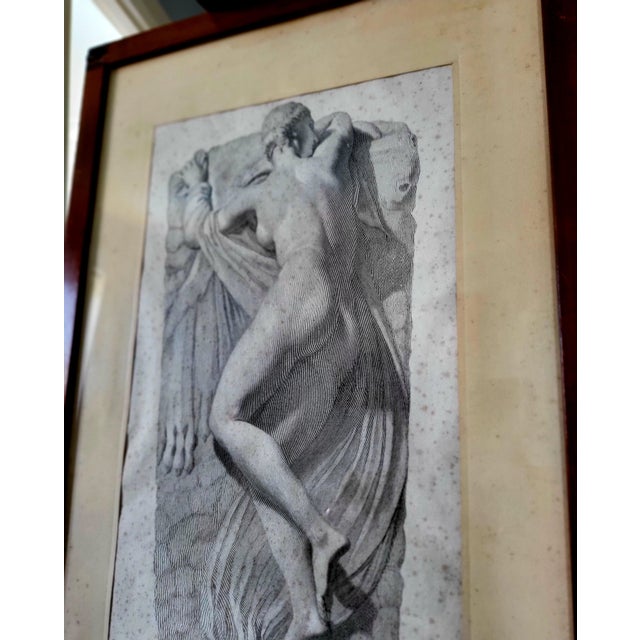 After Giovanni Domenico Campiglia, Nude Sleeping Hermaphroditus, 1740, Engraving, Framed For Sale - Image 6 of 7