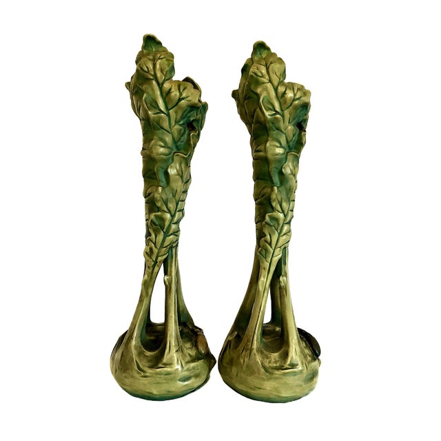 On offer is a pair of Art Nouveau "beetle" vases that represent a prime example of late 19th to early 20th-century...