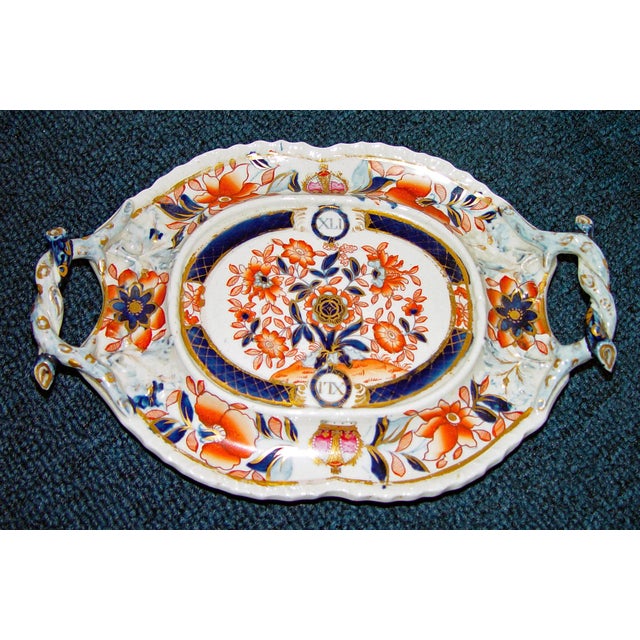 Early 19th Century Hicks & Meigh Imari Ironstone Armorial Sauce Tureens and Stands, Pair - 4 pcs For Sale In Philadelphia - Image 6 of 6