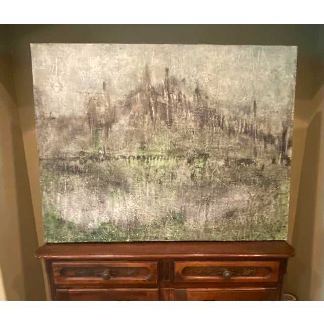 2020s City on a Hill Abstract Painting For Sale - Image 5 of 5