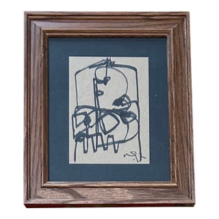 Contemporary Original Wayne Cunningham Abstract Marker Drawing For Sale