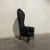Rococo French Rococo Style Tufted Black Leather Throne Chair For Sale - Image 3 of 8