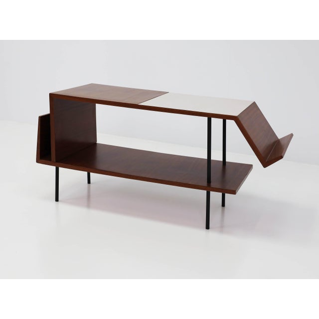 Mid-Century Modern French Coffee Table with Double Top and Magazine Rack by André Monpoix, 1953 For Sale - Image 3 of 12