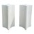 Vintage 30” Sculptural White Plaster Pedestals, a Pair For Sale