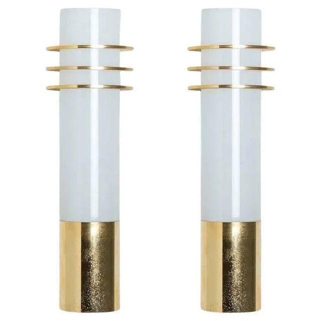 Opaline Glass Wall Lights from Glashütte Limburg, 1960, Set of 2 For Sale - Image 12 of 12