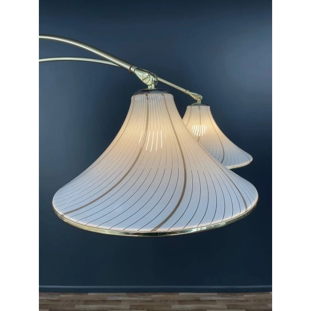 Mid-Century Modern Mid-Century Modern Oak & Brass Arc Floor Lamp by Nova, c.1970’s For Sale - Image 3 of 8