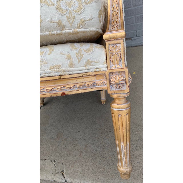 French Heritage Bergere Style Arm Chair For Sale - Image 12 of 12