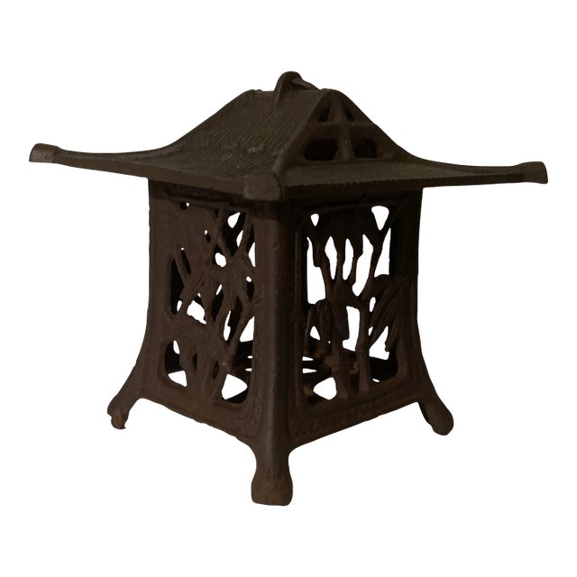 Chinese Cast Iron Pagoda Garden Lantern For Sale
