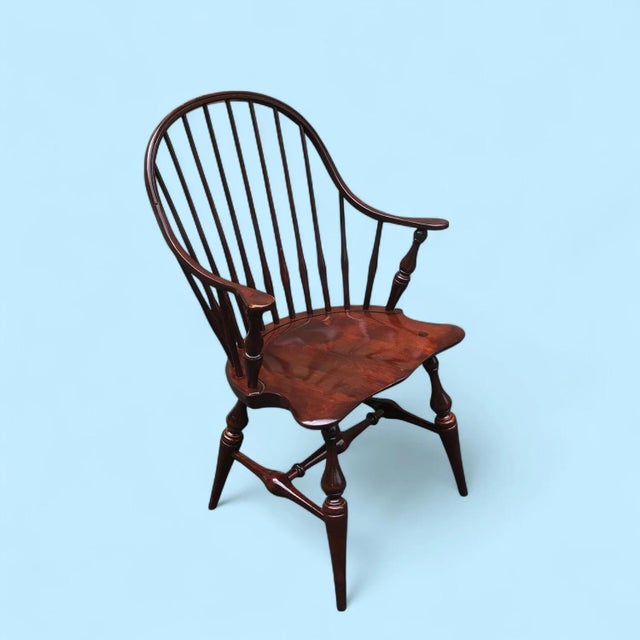 Traditional Set of 6 Er Buck Maple Dining Chairs For Sale - Image 3 of 8