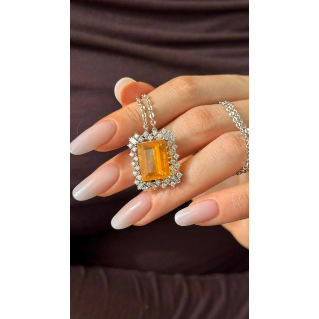 Diamond Opal Ring, Necklace 18k Gold 11 TCW Certified For Sale - Image 13 of 18