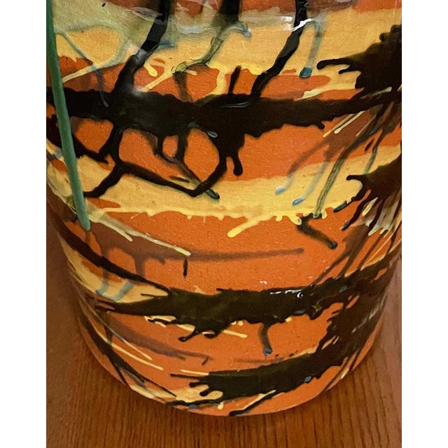 Mid 20th Century Terracotta Hand Painted and Glazed Urn For Sale - Image 5 of 8