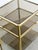 Late 20th Century Vintage Brass and Smoked Glass 3-Tier Side Tables, 1970s, Set of 2 For Sale - Image 5 of 12
