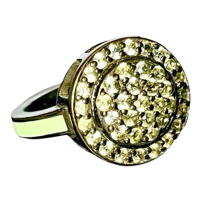 Modernist Sapphire Cluster Gemstone Ring by Matthew Campbell Laurenza For Sale