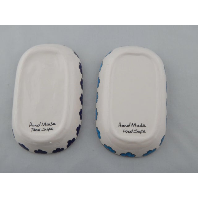 Ceramic Handpainted Turkish Mezze Bowl - Set of Two For Sale - Image 7 of 8